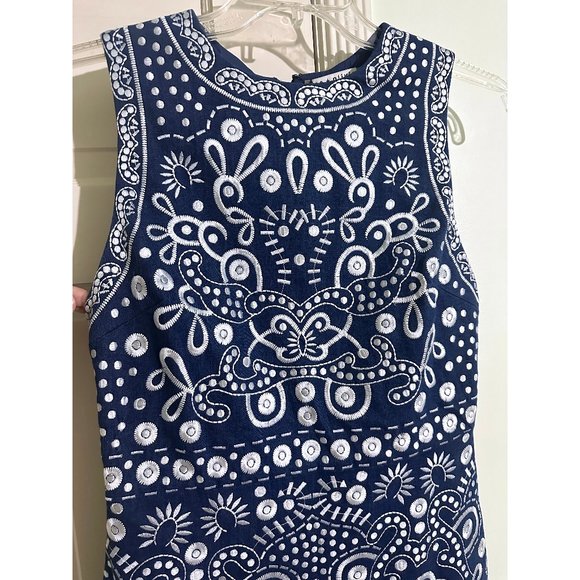 Alice + Olivia Blue and White Mini Dress - Picture 6 of 13